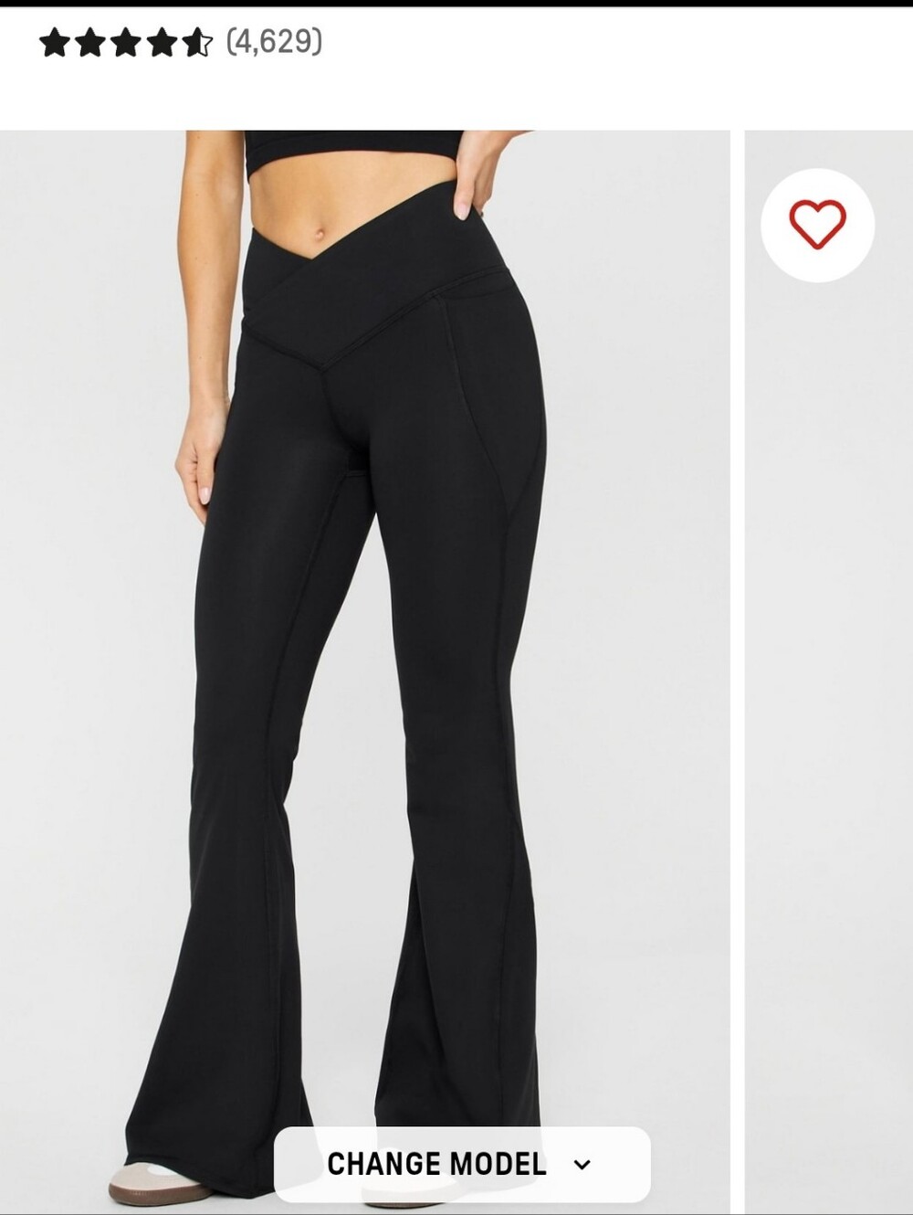Fabletics Oasis PureLuxe High-Waisted Crossover Flare Black XL - Picture 2 of 7